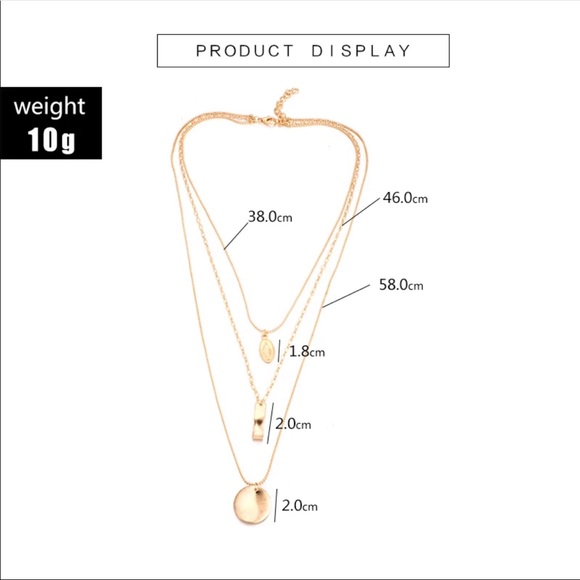 🆕 • Ashley • Layered Pendant + Circle Necklace - Picture 2 of 4